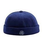 个性街头瓜皮帽男女士嘻哈儿童雅痞地主帽无檐卷边复古潮流亲子帽