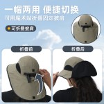 刺绣LOGO防风骑行披肩遮阳帽定制 跨境爆款大檐可折叠光板防晒帽