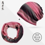 冬天帽子包头帽女士双层条纹弹性光头骑车防寒防风保暧堆堆帽工厂