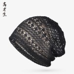 春夏季套头帽蕾丝女生单层镂空网孔透气防晒大脸显瘦堆堆帽包头帽