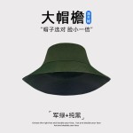 黑色渔夫帽男潮夏季帽子大头围日系防晒遮阳帽双面男士太阳帽薄款