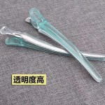 美发夹子发型师专用剪发夹子鸭嘴夹一字水晶长嘴夹铝片无痕夹子