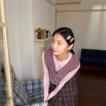 Tagi.金属鼓鼓小花边夹无痕鸭嘴夹刘海夹发卡发饰发夹头饰手工