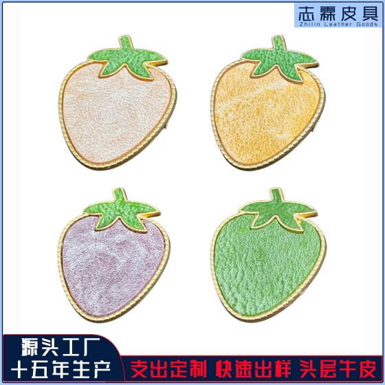创意雾蜡皮发夹草莓金属发夹新款水果配饰文创鸭嘴高级发夹跨境现
