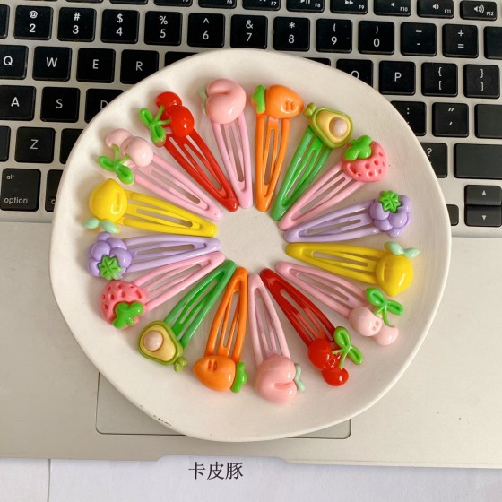 儿童水果发夹可爱食玩草莓殷桃bb夹宝宝刘海夹侧边夹少女头饰批发