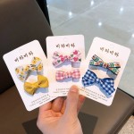 儿童婴儿发夹不伤发韩版宝宝可爱女孩全包布蝴蝶结碎花发饰品发卡