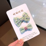 儿童婴儿发夹不伤发韩版宝宝可爱女孩全包布蝴蝶结碎花发饰品发卡