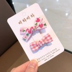 儿童婴儿发夹不伤发韩版宝宝可爱女孩全包布蝴蝶结碎花发饰品发卡