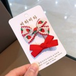 儿童婴儿发夹不伤发韩版宝宝可爱女孩全包布蝴蝶结碎花发饰品发卡
