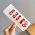 2024新韩版儿童发饰套装发夹蝴蝶结婴幼儿全包夹宝宝刘海夹边夹