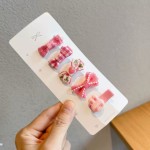 2024新韩版儿童发饰套装发夹蝴蝶结婴幼儿全包夹宝宝刘海夹边夹