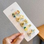 2024新韩版儿童发饰套装发夹蝴蝶结婴幼儿全包夹宝宝刘海夹边夹