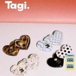 Tagi.怦怦爱心钻石多色拼接可爱头饰边夹亚克力刘海发夹