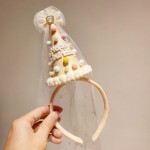 网红生日帽头纱发箍 女童生日派对氛围感头饰 拍照道具现货批发