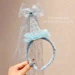 网红生日帽头纱发箍 女童生日派对氛围感头饰 拍照道具现货批发