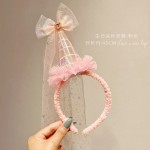 网红生日帽头纱发箍 女童生日派对氛围感头饰 拍照道具现货批发