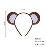 儿童角色扮演道具小猴发箍 表演派对装饰装扮 卡通动物头饰猴头箍