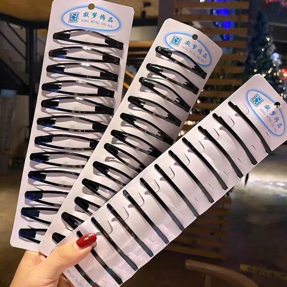 发夹顶夹黑色一字夹刘海夹韩国小夹子头饰成人发卡BB夹边夹女简约