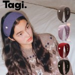 Tagi宽边针织布料复古发箍女高颅顶高级感宽版时尚发饰头饰