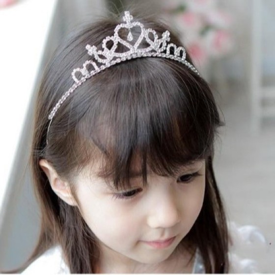 儿童小皇冠公主水钻头箍韩式女童生日发饰王冠小女孩头饰发夹批发