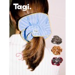 Tagi.画家甜甜圈拷边条纹格纹拼色单层大肠发圈发圈高级发饰头饰