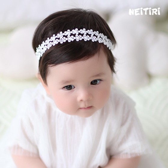 Angel Neitiri夏季蕾丝婴儿发带 宝宝发饰安全儿童新生幼儿发饰