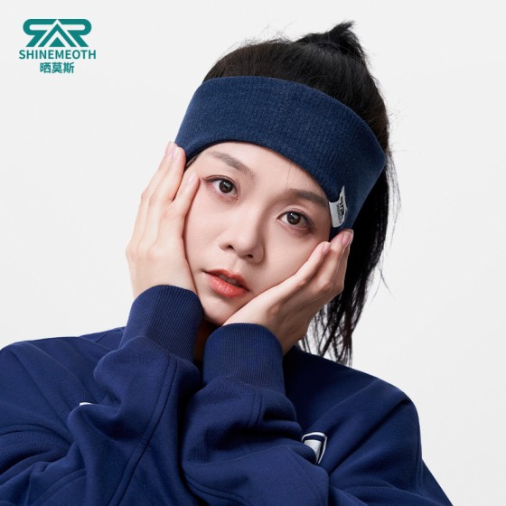 晒莫斯运动发带批发秋冬双层护耳发带女跑步防风保暖耳罩运动头带