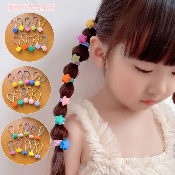 高弹力发绳宝宝扎头发皮筋孩子发圈儿童发饰幼儿园头绳女童头饰小