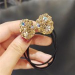 LOUXI合金蝴蝶结镶钻水钻头绳发绳皮套皮筋网红成人头饰发饰品