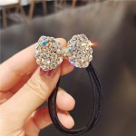 LOUXI合金蝴蝶结镶钻水钻头绳发绳皮套皮筋网红成人头饰发饰品