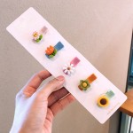小宝宝水果夹儿童发饰树脂卡通发夹包夹花朵发夹女童头饰小号发卡