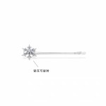 夏日少女雪花系列 旋转边夹侧夹发夹一字夹生日礼物清冷雪花发夹