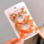 儿童婴儿发夹不伤发韩版宝宝可爱女孩全包布蝴蝶结碎花发饰品发卡