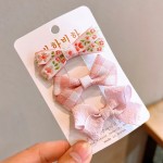 儿童婴儿发夹不伤发韩版宝宝可爱女孩全包布蝴蝶结碎花发饰品发卡