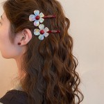春夏幻彩醋酸花朵发夹边夹侧边发卡2026新款刘海夹高级感前额发饰