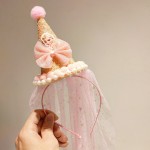 爱莎主题生日布置派对帽子女孩女童头纱皇冠装饰周岁场景拍照道具
