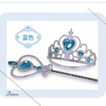 皇冠魔法棒卡通冰雪钻石奇缘女神爱莎公主发箍电镀点钻权杖套装