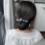 护士优雅职业头花女2025年新款发网韩版空姐银行盘发网兜上班发饰
