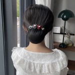 护士优雅职业头花女2025年新款发网韩版空姐银行盘发网兜上班发饰