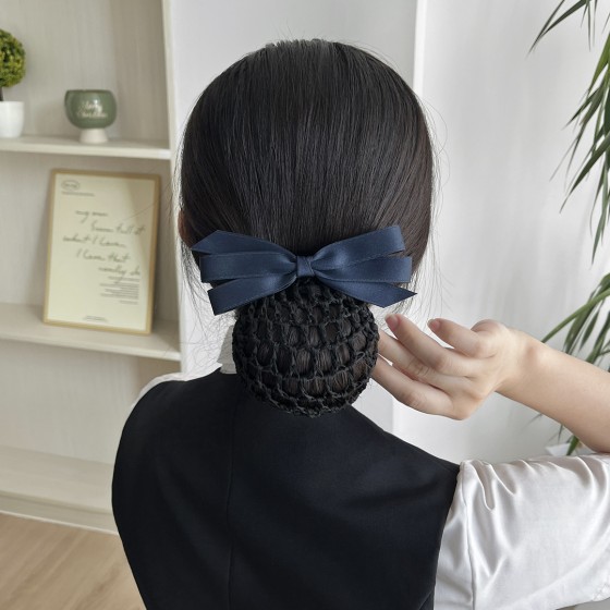 护士头花女职业发网女盘头发银行空姐网兜服务员简约高档头饰发饰