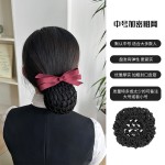 护士头花女职业发网女盘头发银行空姐网兜服务员简约高档头饰发饰