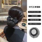 护士头花女职业发网盘头发银行空姐网兜服务员蓝色头饰发饰2025新