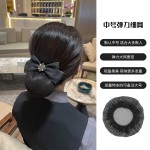 护士头花女职业发网盘头发银行空姐网兜服务员蓝色头饰发饰2025新