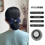护士头花女职业发网盘头发银行空姐网兜服务员蓝色头饰发饰2025新