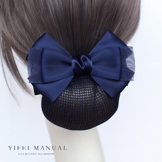 护士发网女职业头花空姐盘发网兜银行酒店服务员上班头饰2025新款