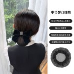 头花女网兜护士职业发网空姐银行高级感盘头发头饰2025年新款发饰