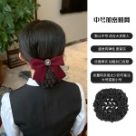 头花女网兜护士职业发网空姐银行高级感盘头发头饰2025年新款发饰