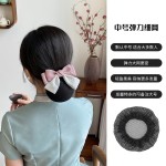 发网女盘头发护士头花职业空姐酒店银行工作网兜头饰发饰2025年新
