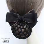 头花2025年新款女职业网兜护士空姐上班发网银行工作头饰发饰发夹