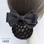 头花2025年新款女职业网兜护士空姐上班发网银行工作头饰发饰发夹